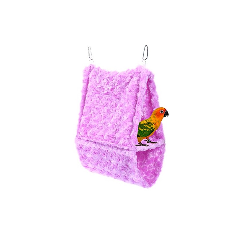 Comidox Double layer Plush Snuggle Bird Hammock Hanging Snuggle Cave