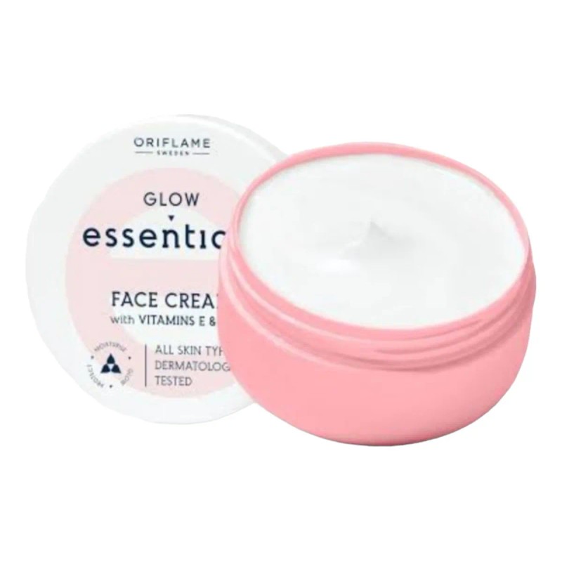 Crema Facial Aclaradora Oriflame Vitaminas E y B3 Glow Essentials