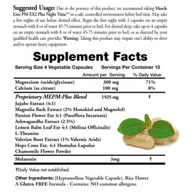 Muscle Ezze PM Plus Night Time Capsules by Doctors Nutra (Pack of 2) - Nighttime Use - Gluten-Free - 120 Capsules