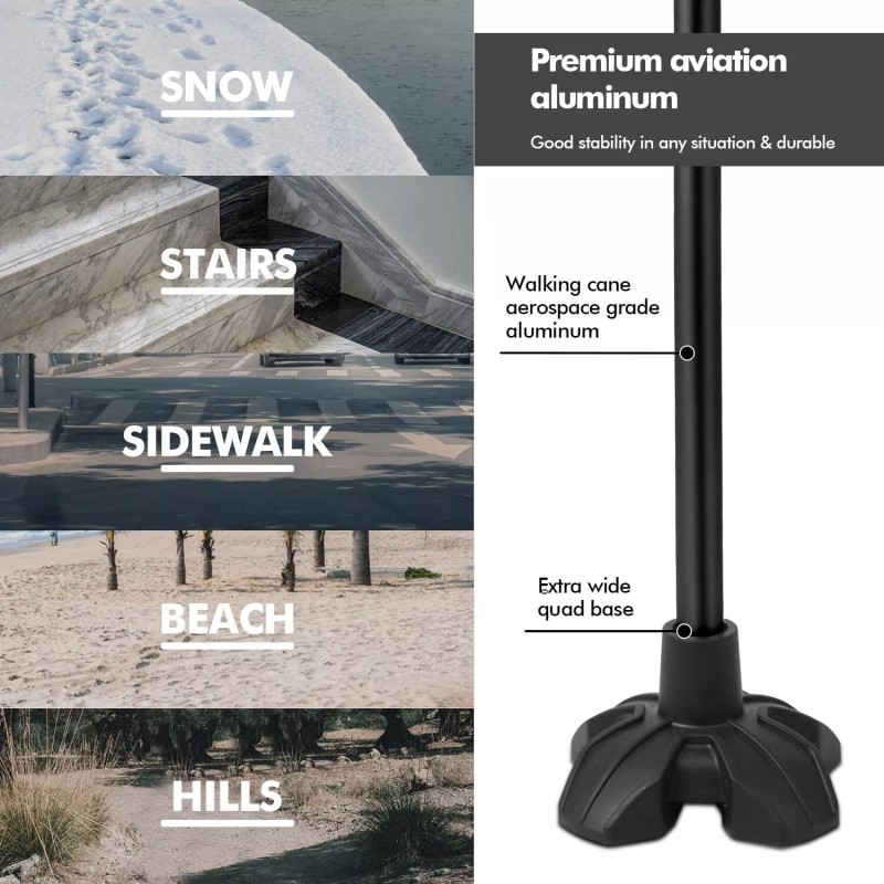 KINGGEAR F1 Walking Cane For Women & Men Lightweight &