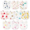 BUoonyer 10pcs Snap Muslin Cotton Bibs, Baby Bandanna Drool Bibs,