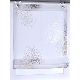 Kutti Bellinda Roman Blind with Eyelets White Taupe / Green 45/60/80/100/120 x Height 140 cm