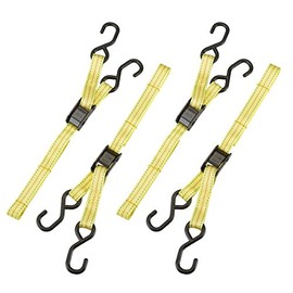 Haul Master (Set of 4) 400 Lb. Secure Load 6 Ft. X 1 in. Heavy Duty Cam Buckle Tie Downs Truck Beds Roof Racks Trailers More