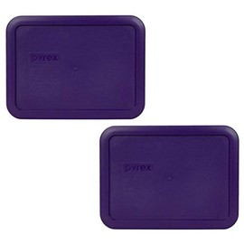 Pyrex 7210-PC 3 Cup Plum Purple Food Storage Replacement Lid (2-Pack) - Made in USA