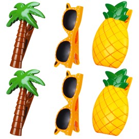 Yalikop 6 Pieces Beach Towel Clips, Portable Chair Clips Holder Plastic Clothes Pins in Fun Bright Colors Jumbo Size for Pool Loungers Cruise Clothes Lines Quilt Blanket