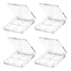4 Pcs Empty Lipstick Palette,Transparent Eyeshadow Powder Makeup Palette Pigment