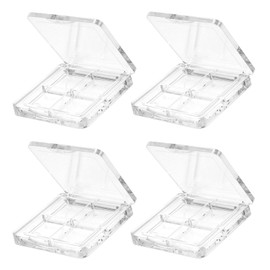 4 Pcs Empty Lipstick Palette,Transparent Eyeshadow Powder Makeup Palette Pigment Tray,Refillable Makeup Container Holder Case for Women Girls Ladies