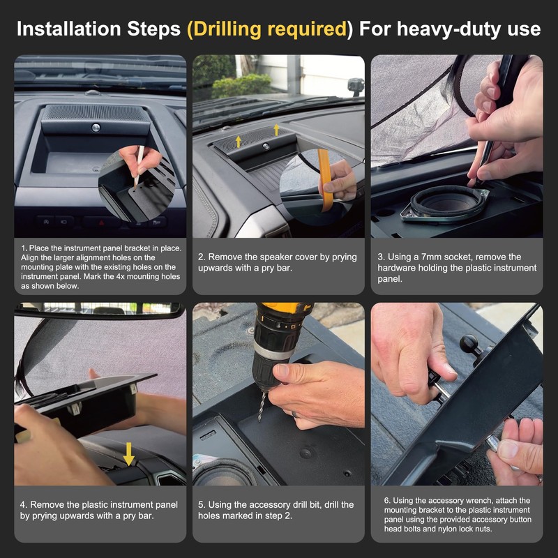 Surfcabin Dash Mount Phone Holder Compatible with 2015-2020 F150 2017-2022