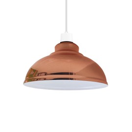 LEDSone 29CM Rose Gold Lampshade Small Metal Ceiling Light Shade, Retro Light Shade with Modern Lamp Shades Ceiling, Easyfit Lampshade, Pendant Lampshades for Ceiling Lights,Kitchen, Bedroom