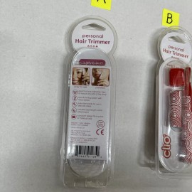 Clio Personal Hair Trimmer by Clio Dual Blades BeautyTrim Clear PKG - Cheetah C