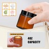 Encheng 25Pack of 4 oz Amber Round Glass Jars, with