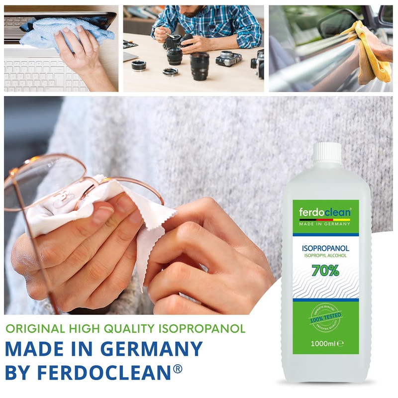 ferdoclean Isopropanol/Isopropyl Alcohol 70% 1000 ml / 1 Litre Cosmetic