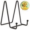 Mocoosy 4 Inch Plate Stands for Display - Black Iron