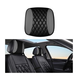 KHGUZ Car Headrest Cover, Soft Leather Dirt-Proof Vehicle Seat Head Rest Protector, Breathable Automotive Interior Protection Dust Covering Accessories, Universal for Most Cars (Gray)