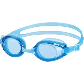 Swans SW-46re BLCB Swimming Goggles, Clear Blue, Fitness, Adults, Large Lens, Antibacterial Cushion, Made in Japan