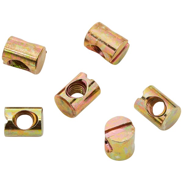 Merriway BH02119 (20 Pcs) Furniture Barrel Nut M6, Zinc Plated