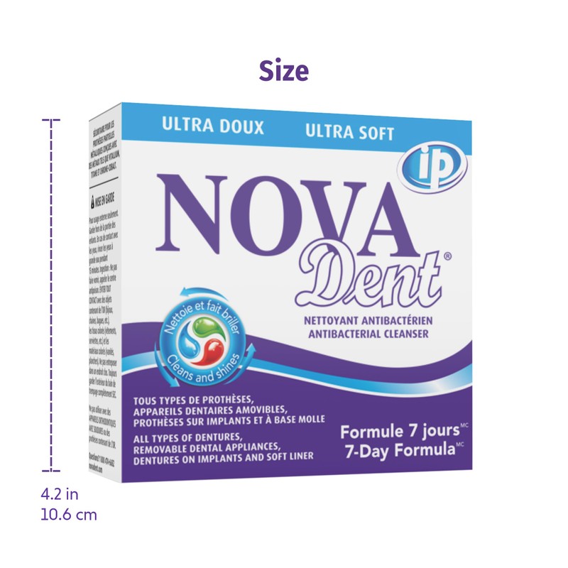 Novadent Dentures Cleaner – for Denture on implants, Denture Soft