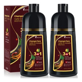 Kaisasa Shampoo Con Tinte Cubre Canas Matizador 2 Pzs