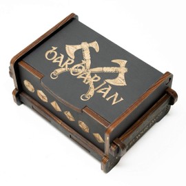 Dice Box - BLACK - 6x4x3 Also holds jewelry and great for desks and desk top items (Barbarian)