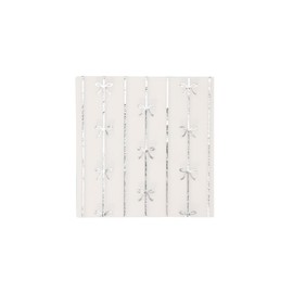 Bonjour Fete Silver Bow Small Paper Napkins | Premium Party Table Decor, Holiday Decorations | Happy Birthday Decorations, Cocktail Napkins, 3-ply Paper, Pack of 20, 5" Folded