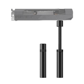 YOUNLEN Graphics Card GPU Brace Support Graphics Card Holder Gaming GPU Support Bracket Adjustable Height Graphics Card SupportBlack Aluminum Alloy. (74mm-120mm)