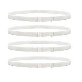 4 pcs Adjustable Crop Tuck Band for Shirts, Shirt Tuck Band Shirt Cropping Band Elastic Crop Top Band for Women, Change The Style of Your Tops（white）