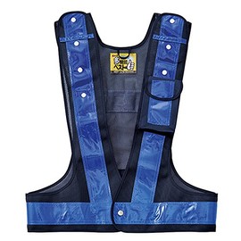 Green Cross Multi-functional Safety Vest, Navy Blue/Light Blue Reflective, One Size Fits Most, 4 Pockets Included, Multifunctional Vest (Navy Blue/Light Blue)