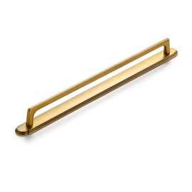 Goo-Ki Antique Brass Cabinet Pulls with Backplate,Zinc Alloy Cabinet Handle with 12.6''(320MM) Hole Centers 2 Pack