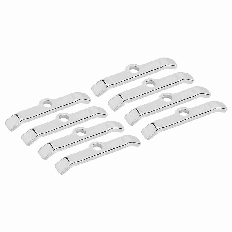 8pcs Chrome Valve Cover Hold-Down Tabs Spreader Bars Fit for
