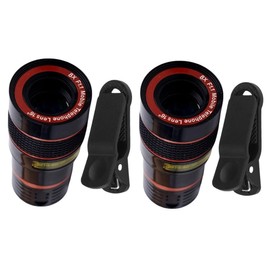 Gadpiparty 2pcs Telephoto Clip Phone Lens Macro Camera Lens with Clamp for Images and Easy Use for Concerts and Travel