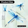 12 Pack Realistic 3D Dragonfly Clips, Fake Dragonflies for Garden
