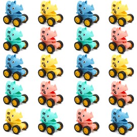 ONEST 20 Pack Mini Car Toys for Toddler Dinosaur Pull Back Cars Toys Children Plastic Racing Vehicles Toys for Baby Boys and Girls