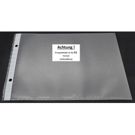 100 x A5 Document Wallets Landscape Format Polypropylene Thickness 80 µm Grained with Perforated Edge Document Proof and Recyclable