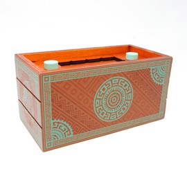 Mayan Puzzle Box by Crux Puzzles - Fun Wooden Puzzle Box With Two Hidden Compartments