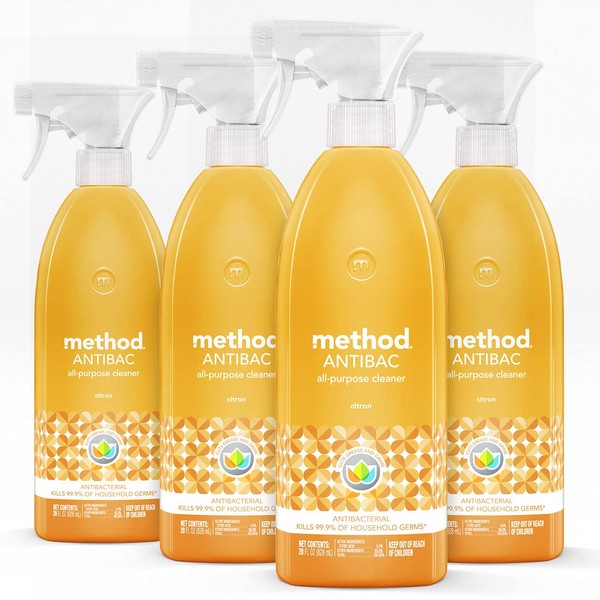 Method Antibacterial All-Purpose Cleaner Spray, Citron, Kills 99.9% of Household