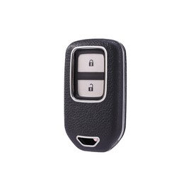 Honda Key Case, Honda Key Cover, PC Material, Waterproof, Dustproof, 360 Degree Cover, Macaron, Durable, Shockproof, Scratch-Resistant, Fit CR-Z Civic Odyssey RC1 RC2 (Black)