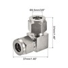 sourcing map Compression Tube Fitting 3/8" to 3/8" OD Tube