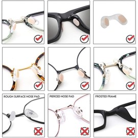 Nose Pads Soft Foam Adhesive Anti-Slip Silicone Eyeglass Nose Pads Stick On for Glasses Eyeglasses Sunglasses 12 Pairs, 1.0mm, Skin Color