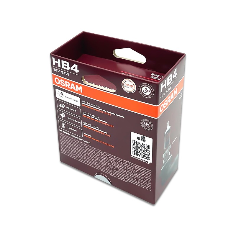 DAMA Automotive Lighting HB4 906 Night Breaker Laser Halogen Headlight