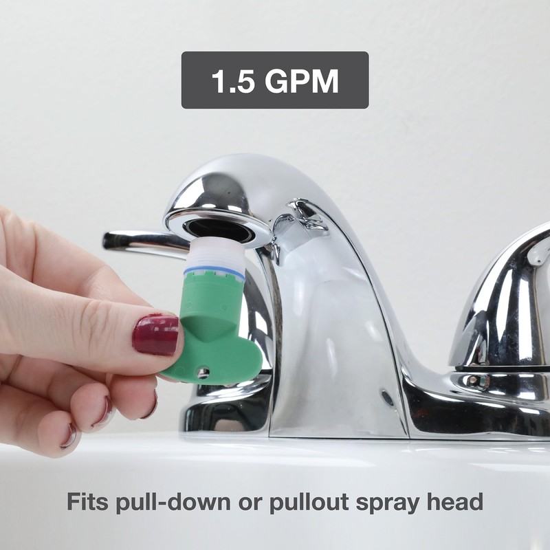 Water Saving 1.2 GPM Tiny Hidden Faucet Aerator Insert (2