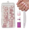 French False Nails - 120pcs Short Square Press on Nails