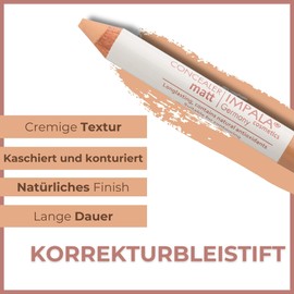 IMPALA Cream Amber Highlighting Pen 14 Corrects Dark Circles and Neutralises Redness Highlighter and Contouring Face Makeup Long Lasting and Moisturising