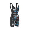 Sublimated One-Piece Swimming Costume with Bra Padded Support & Boyleg