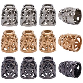 GORGECRAFT 30Pcs 3 Colors Conical Cord Lock Hollow Metal Bell Stopper Bell Cord Ends Alloy Rope End Lock Rope Fastener End Stopper for Drawstring Lanyard Backpack Bag DIY Hoodie Clothes Pants