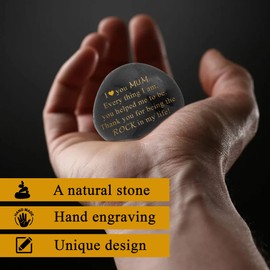 Engraved Rock Mother’s Day Gifts and Father’s Day Gifts - You are My Rock” Dad Gifts from Son, Gifts for Dad from Daughter- Gift for Mom- Heart Warming Mummy Birthday Gifts (Mothers Day Gifts)