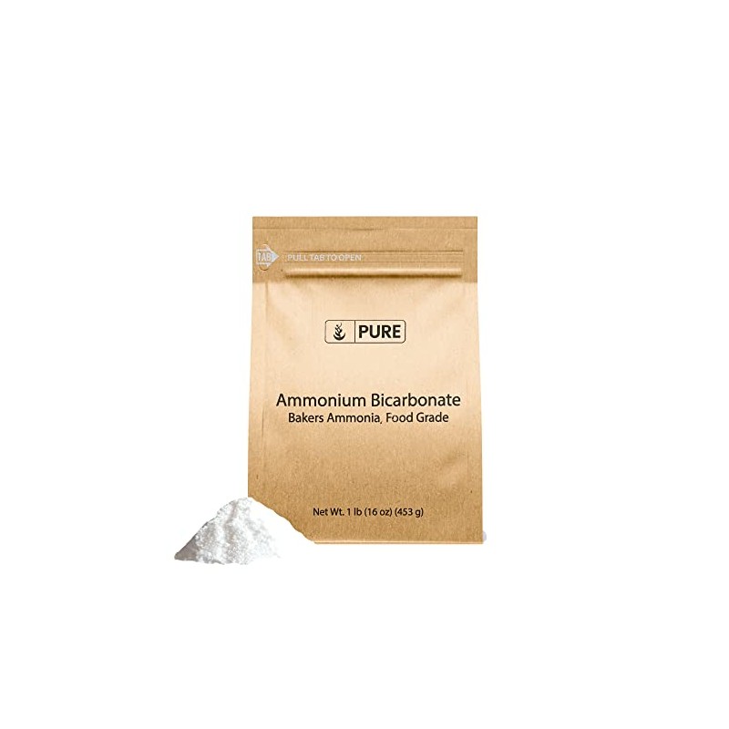 Pure Original Ingredients Ammonium Bicarbonate (1lb) Baker's Ammonia, Traditional Leavening