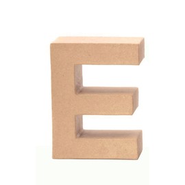 Glorex Cardboard Letter, Number and Characters, Letter E, E, natural