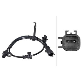 HELLA 6PU 358 218-681 Sensor Wheel Speed 2-Pin Cable 525 mm with Clamp