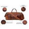 Leather Duffle Bag for Men Luggage Handmade Travel Bag Carry