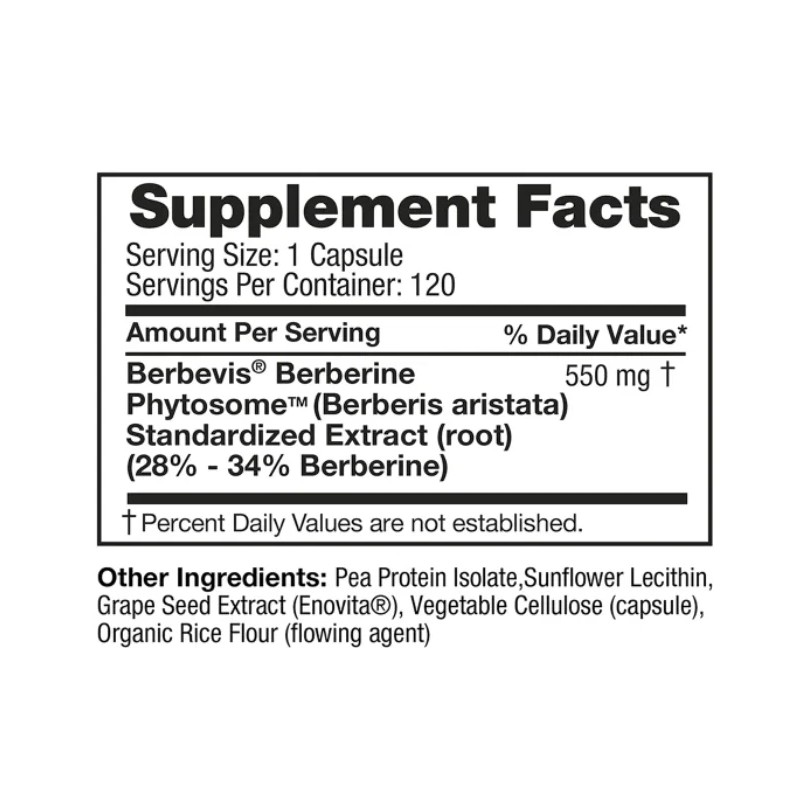 Feel Good Superfoods Berberine Phytosome High Absorption, 120 Vegan Capsules